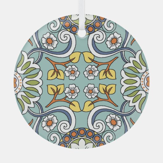 Medallion Türkisches Vintages Muster Ornament Aus Glas (Vorderseite)