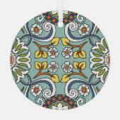 Medallion Türkisches Vintages Muster Ornament Aus Glas (Rückseite)