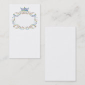 Medallion und Crown Verziert Business Card Visitenkarte (Vorne/Hinten)