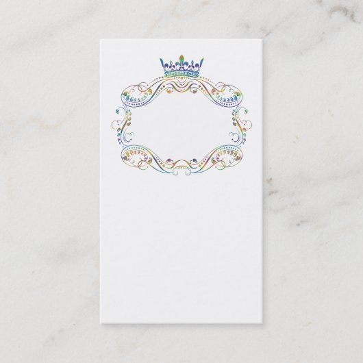 Medallion und Crown Verziert Business Card Visitenkarte (Vorderseite)