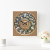 Medallion Viktorianisch Clock Quadratische Wanduhr (Zuhause)