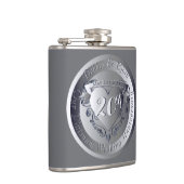 Medallion zum 20. Mal Platinum Hochzeitstag Flachmann (Rechts)