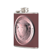 Medallion zum 7. Geburtstag der Kupferhochzeit Flachmann (Links)