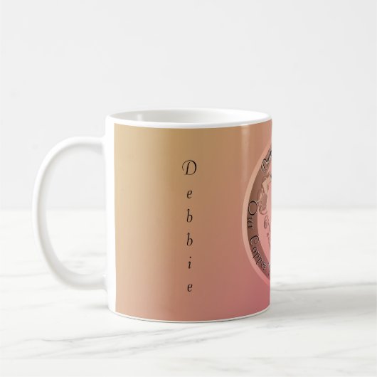 Medallion zum 7. Hochzeitstag Kaffeetasse (Links)