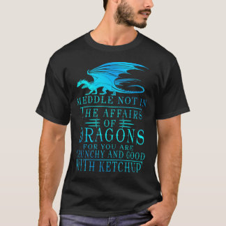Meddle nicht in die Angelegenheiten von Drachen T-Shirt