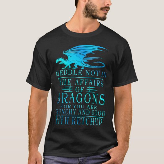 Meddle nicht in die Angelegenheiten von Drachen T-Shirt (Vorderseite)