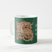 "Meddle not" Dragon Coffee Tasse (Vorderseite Links)