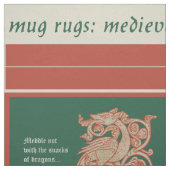 "Meddle not" Dragon DIY Tasse Rugs Stoff (Muster)