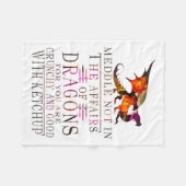 Meddle Not In The Affairs Of Dragons Funny  Fleecedecke (Vorderseite (Horizontal))