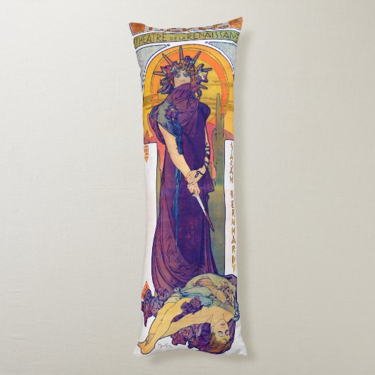 Medea, Alphonse Mucha Seitenschläferkissen (Rückseite (Vertikal))