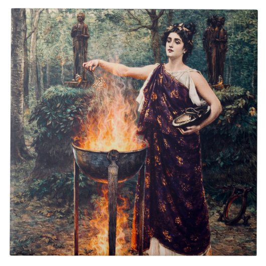 Medea braut ihren Zaubertrank – Fliese (Vorderseite)