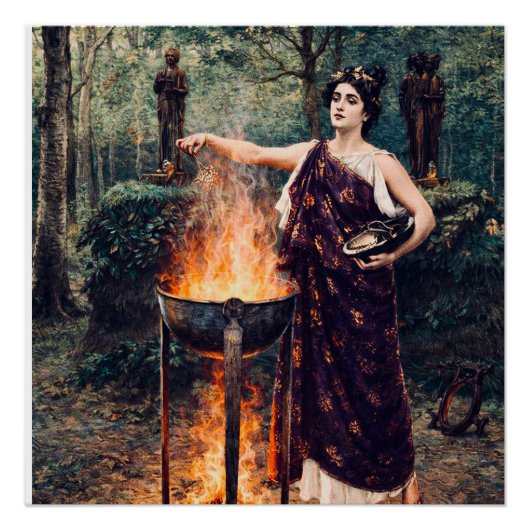 Medea braut ihren Zaubertrank –  Poster (Vorderseite)