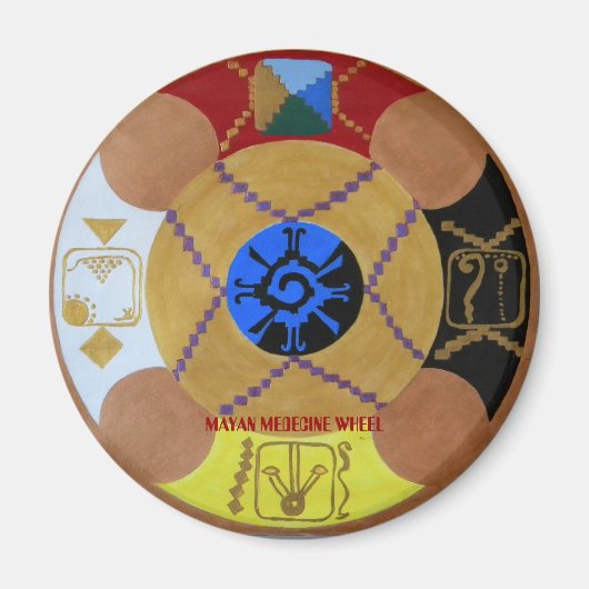 MEDECINE WHEEL, MAYAN MEDECINE WHEEL MAGNET (Vorne)