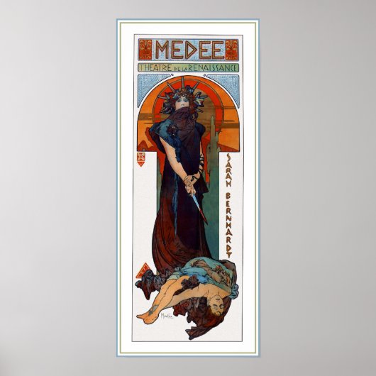 Medee (Medea) - Mucha - Art Nouveau Theatre ad Poster (Vorne)