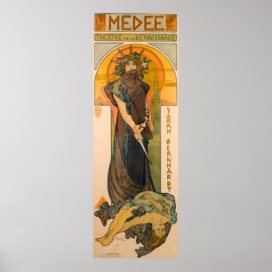 Medee von Alphonse Mucha Poster