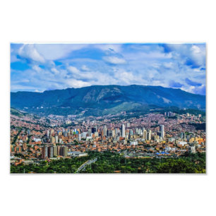 Medellín, Antioquia, Kolumbien, Stadt Fotodruck