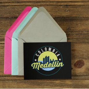 Medellin City Logo in Kolumbien Postkarte