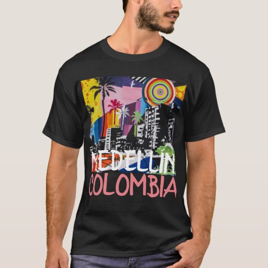 MEDELLÍN COLOMBIA Cool Graffiti Mural Shirt, Männe T-Shirt (Vorderseite)