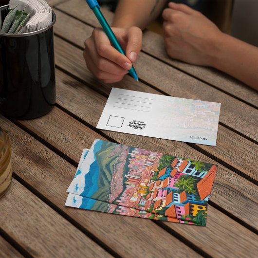 Medellin Colombia Painted Postcard Einladung