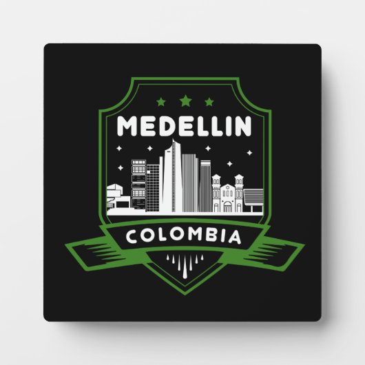 Medellin Colombia Skyline Akryllische Wandkunst Fotoplatte (Vorderseite)