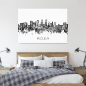 Medellin Colombia Skyline BW Leinwanddruck (Insitu (Schlafzimmer))