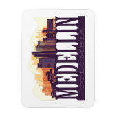 Medellin Colombia Skyline City Souvenir Magnet (Vertikal)