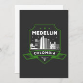 Medellin Colombia Skyline Einladungskarte Einladung (Vorne/Hinten)