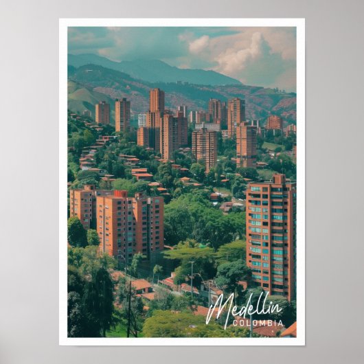 Medellin Kolumbien Kunst, Dichtung und Musik Poster (Vorne)