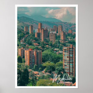 Medellin Kolumbien Kunst Reise berühmter Ort Poster