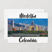 Medellín, Kolumbien, Stadtbild Postkarte (Vorne/Hinten)