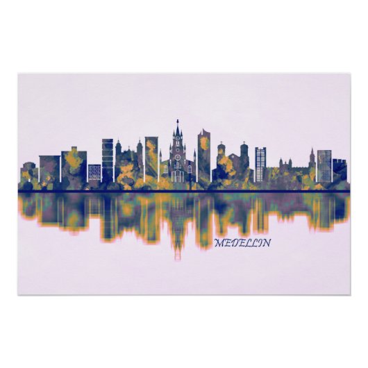 Medellin Skyline Poster (Vorderseite)
