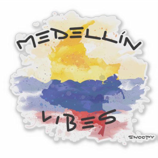 Medellín Vibes Aufkleber (Vorderseite)
