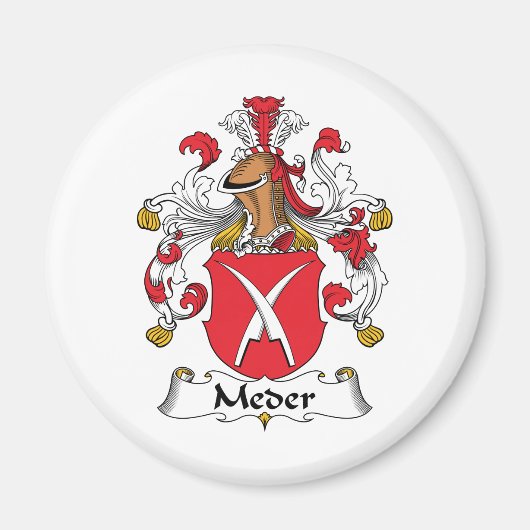 Meder Familienwappen Magnet (Vorne)