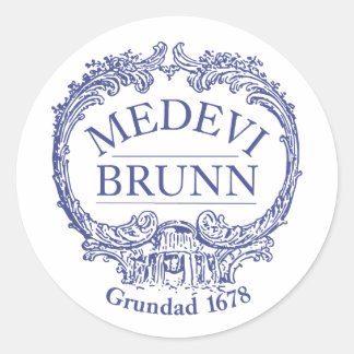 Medevi Brunn Logo-Aufkleber Runder Aufkleber