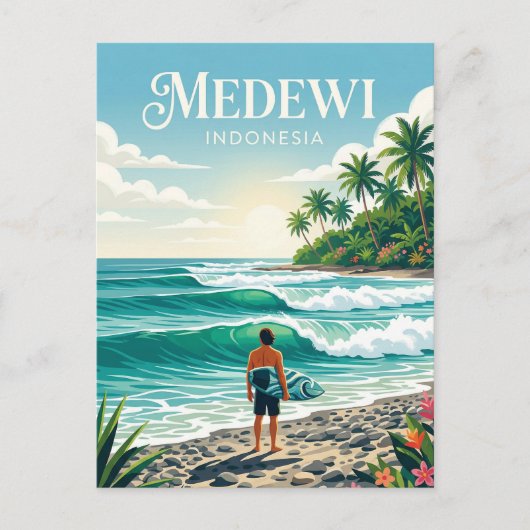 Medewi Indonesien Postkarte (Vorderseite)