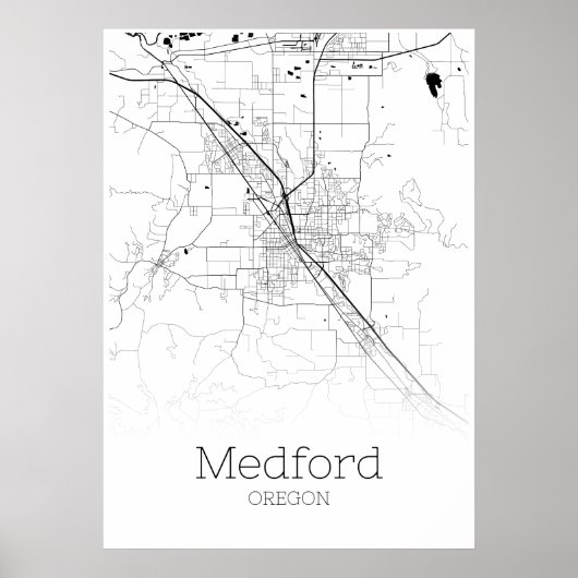 Medford Map - Oregon - City Map Poster (Vorne)