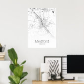 Medford Map - Oregon - City Map Poster (Heimbüro)