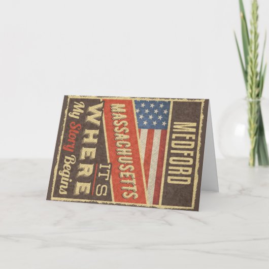 Medford Massachusetts Karte (Vorderseite)