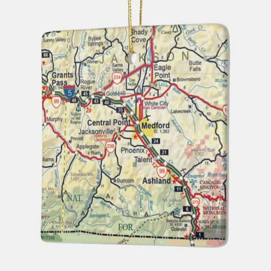 Medford OR Map Keramikornament (Links)