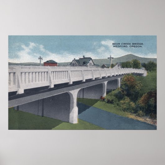 Medford, Oregon - Bear Creek Briek View Poster (Vorne)