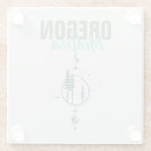 Medford Oregon Geometric Trees Glasuntersetzer (Rückseite)