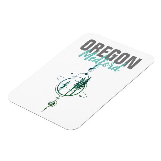 Medford Oregon Geometric Trees Magnet (Linke Seite)