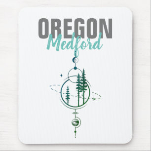 Medford Oregon Geometric Trees Mousepad