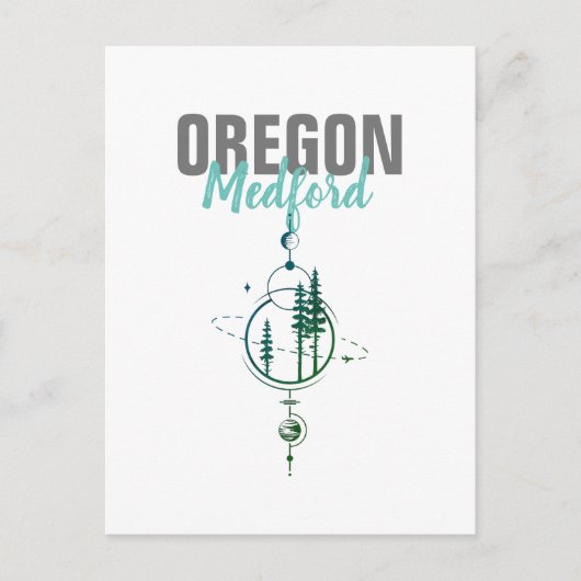 Medford Oregon Geometric Trees Postkarte (Vorderseite)