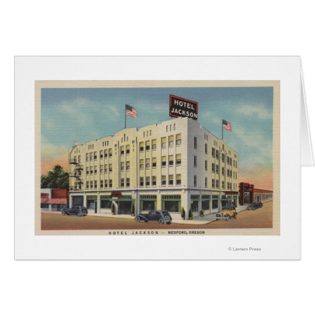 Medford, Oregon - Hotel Jackson View with Old (Vorderseite (Horizontal))