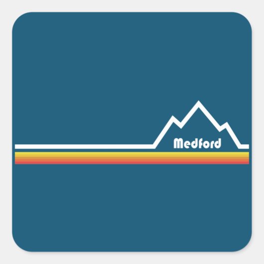 Medford Oregon Quadratischer Aufkleber (Vorderseite)