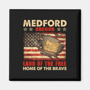 Medford Oregon Usa Flag 4. Juli Magnet