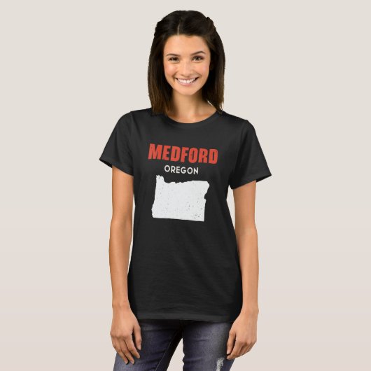 Medford Oregon USA State America Travel Oregonian T-Shirt (Vorne ganz)