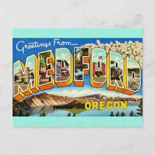 Medford Oregon Vintage-Grußkarte Postkarte