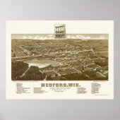 Medford, WI Panoramic Map - 1885 Poster (Vorne)